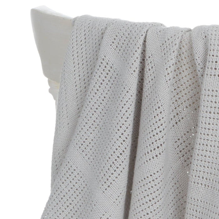 Baby Cellular Cotton Grey Blanket