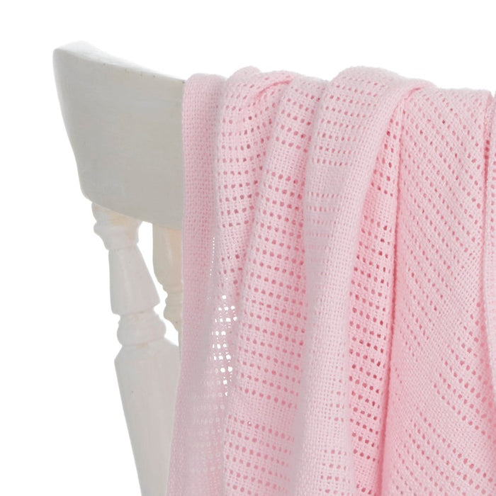Baby Cellular Cotton Pink Blanket