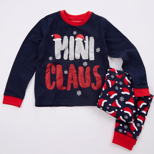Unisex Infant Kids Mini Claus Christmas Cotton Pyjama Set