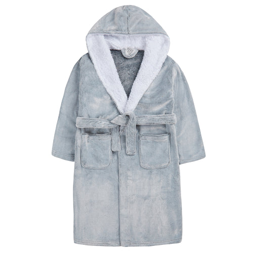 Personalised Girls Frosted Grey Robe