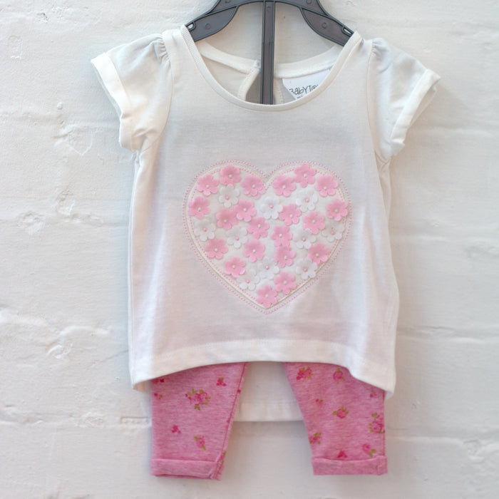 Baby Girls Heart Top & Leggings Outfit