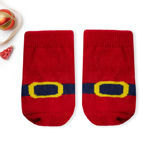 Baby Christmas Santa 3 Piece Hat Bib and Socks Gift Set