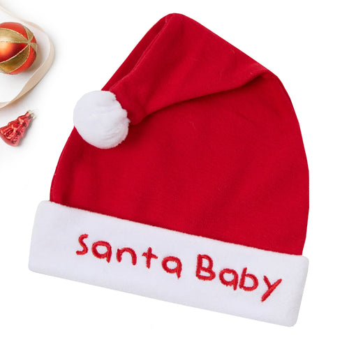 Baby Christmas Santa 3 Piece Hat Bib and Socks Gift Set