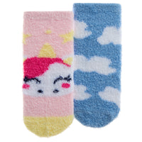 Baby Fuzzy Unicorn Socks 2 Pairs