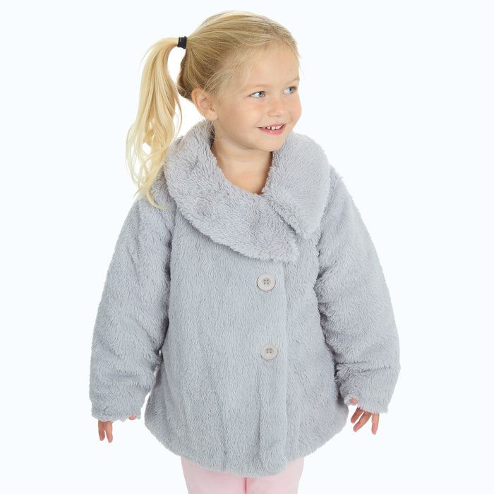 Girls Grey Cape Coat