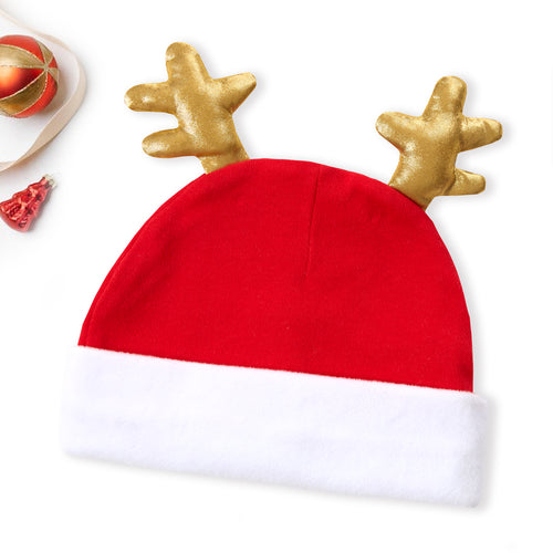Baby Christmas Reindeer 3 Piece Hat Bib and Socks Gift Set