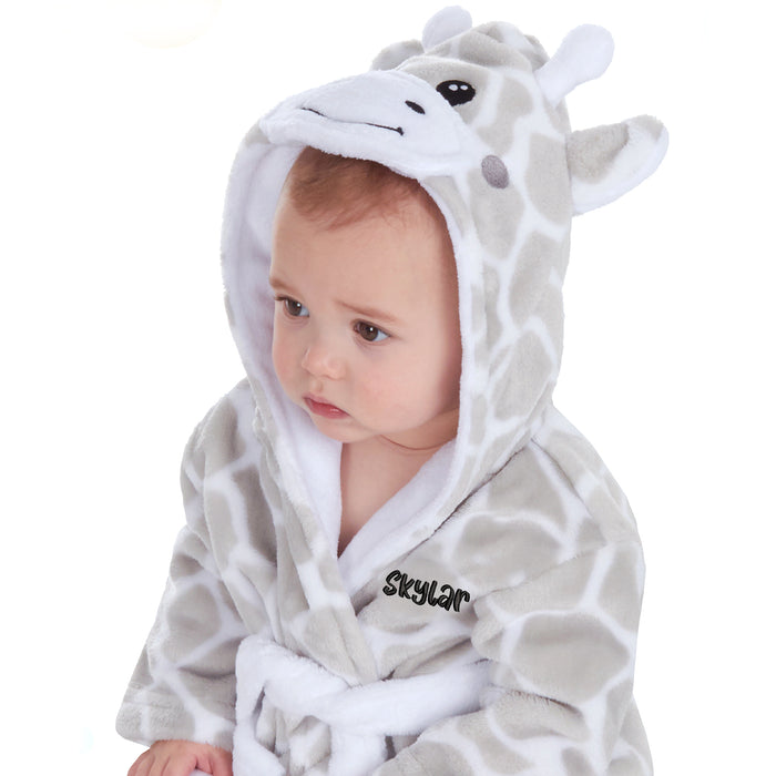 Personalised Baby Giraffe Robe