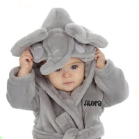 Personalised Baby Elephant Robe