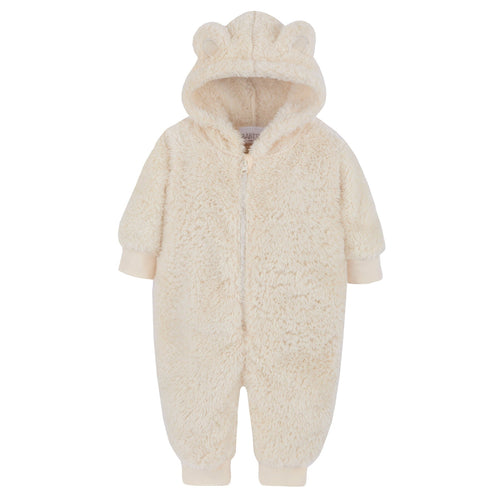 Baby Snuggle Hooded Onesie Cream