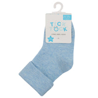 Baby Roll Top Blue Socks 3 Pairs