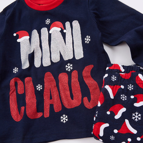 Unisex Infant Kids Mini Claus Christmas Cotton Pyjama Set