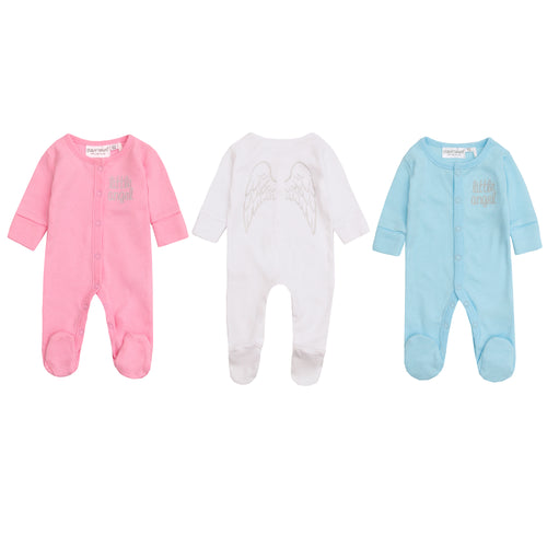 Newborn Baby Little Angel Pink Sleepsuit