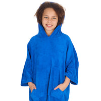 Girls Blue Towelling Beach Cover Up 