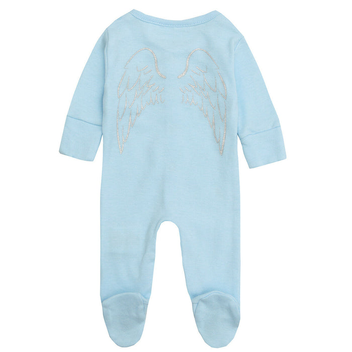 Newborn Baby Little Angel Blue Sleepsuit