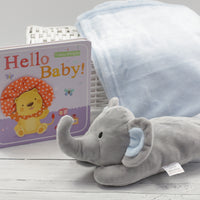 Baby Blue Elephant Toy and Blanket Set