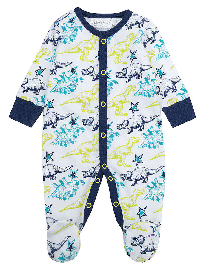 Baby Dinosaur Sleepsuit and Bib 2 Piece Set