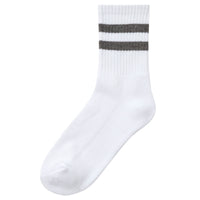Boys Cotton Rich White Sport Socks Striped 6 Pairs