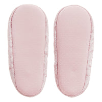 Girls Pink Crushed Velvet Ballerina Slippers 