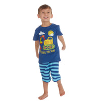 Boys Infant Digging Machine Pyjama Set Blue