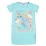 Girls Princess Dinosaur Aqua Nightie
