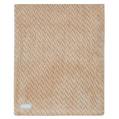 Baby Girls Boys Unisex Chevron Fleece Blanket Beige