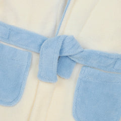 Childrens Fleece Hooded Dressing Gown Cream