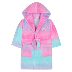 Girls Personalised Mermaid Ombre Robe