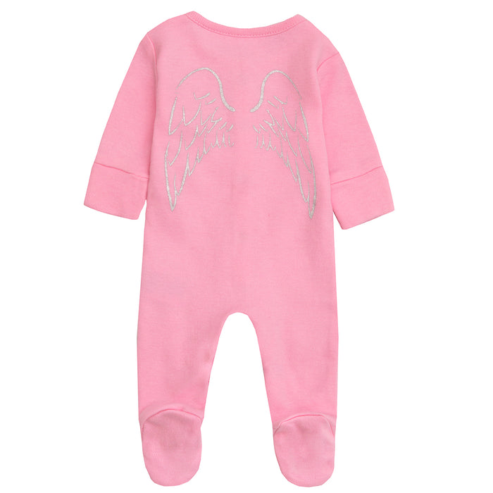 Newborn Baby Little Angel Pink Sleepsuit