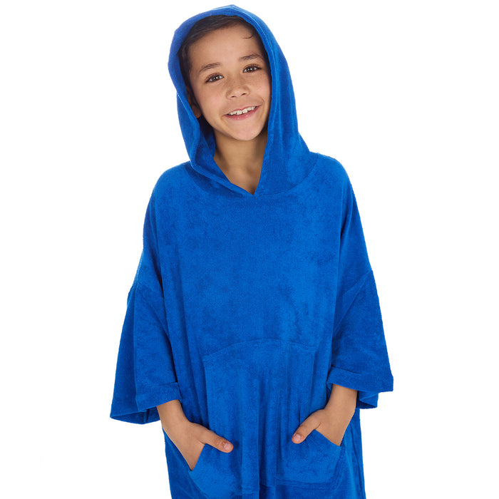 Boys Blue Towelling Beach Cover Up 