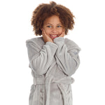 Girls Pastel Grey Robe