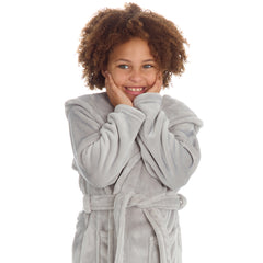 Girls Pastel Grey Robe