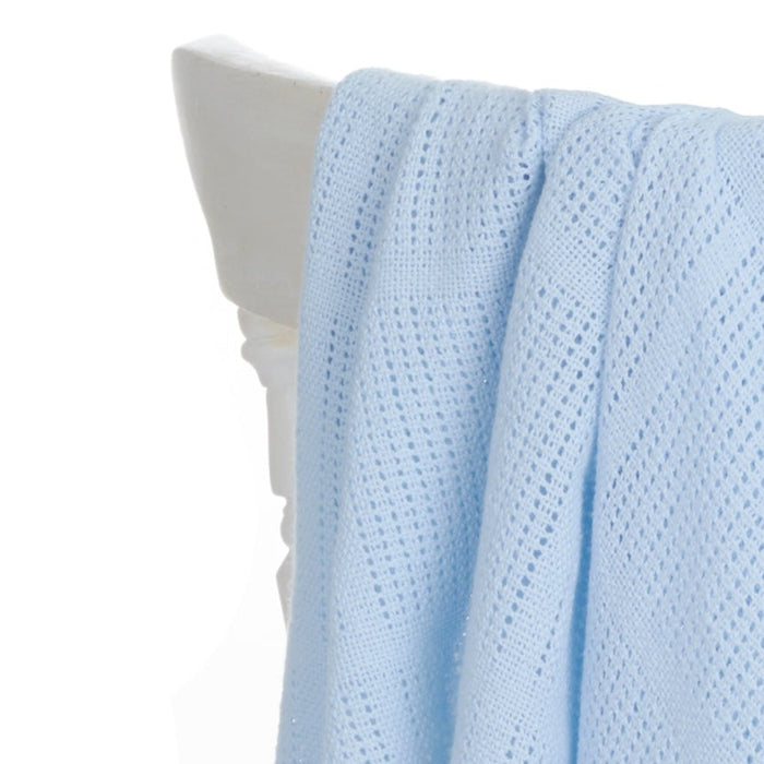Baby Cellular Cotton Blue Blanket