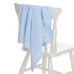 Baby Cellular Cotton Blue Blanket