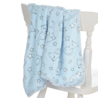 Baby Elephant Jacquard Blue Blanket