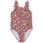 Girls Leopard One Piece Swimsuit