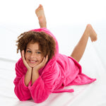 Girls Solid Pink Robe