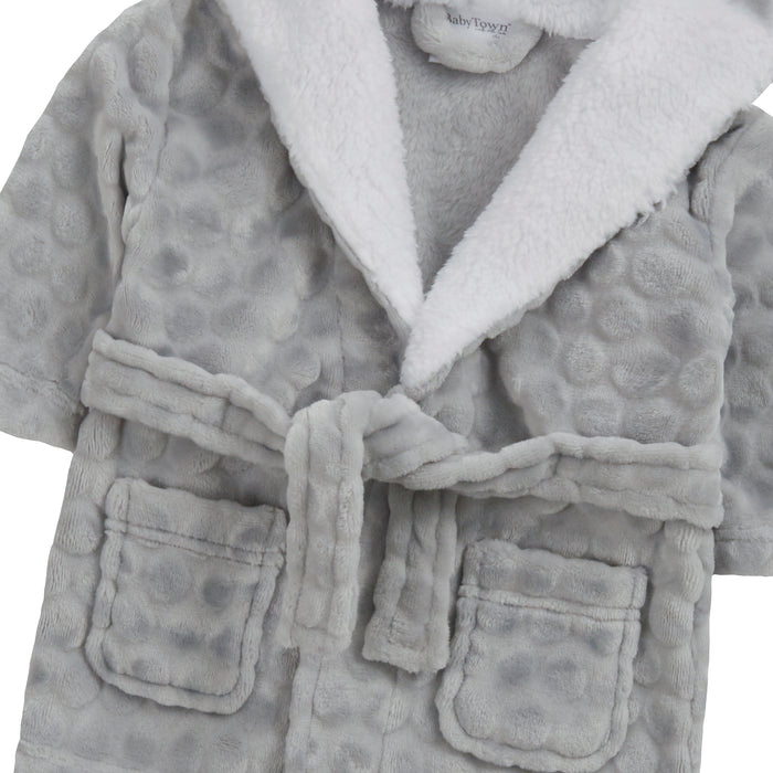 Baby Circles Embossed Grey Robe