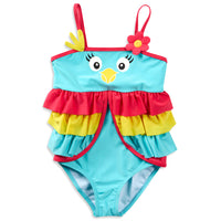 Girls Parrot One Piece Swimsuit