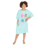 Girls Oversized Green Sleep Dress