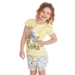 Girls Rainbow Short Pyjama Set 