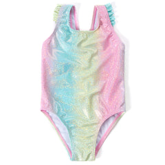 Girls Rainbow One Piece Swimsuit