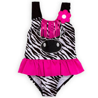 Girls Zebra One Piece Swimsuit