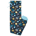 Mens Chanukah Theme Pyjamas Sets Navy	