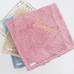 Personalised Baby Girls Pink Chevron Blanket