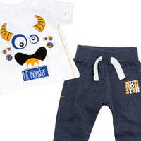 Baby Boys Monster T-Shirt and Joggers Outfit