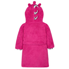 Girls Snuggle Monster Pink Robe