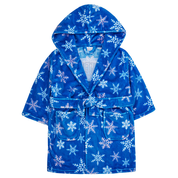 Girls Snowflake Blue Robe