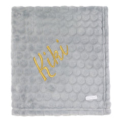 Personalised Baby Circles Embossed Grey Blanket