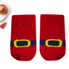 Baby Christmas Santa 3 Piece Hat Bib and Socks Gift Set