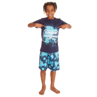 Boys Gaming in Progress' Blue Paint Splatter Pyjama Set